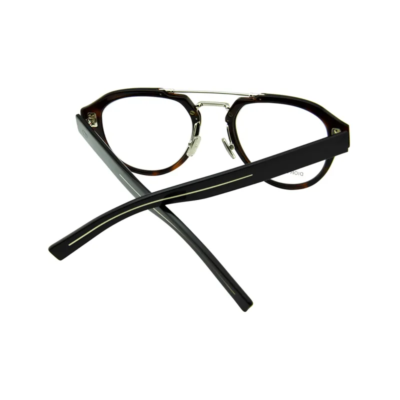 DIOR Plate And Metal Oval Eyeglass Frames Unisex-1