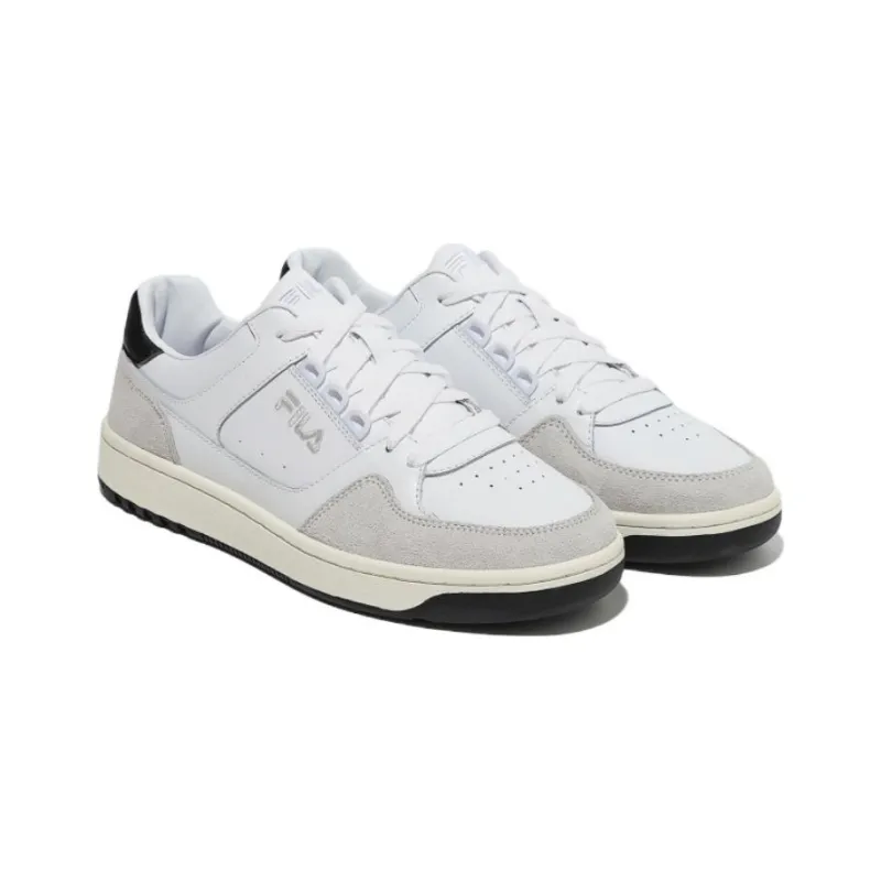 FILA Talga Club LT Anti Slip Wear Resistant Low Top Skateboard Shoes Unisex White Gray Korean Style-2