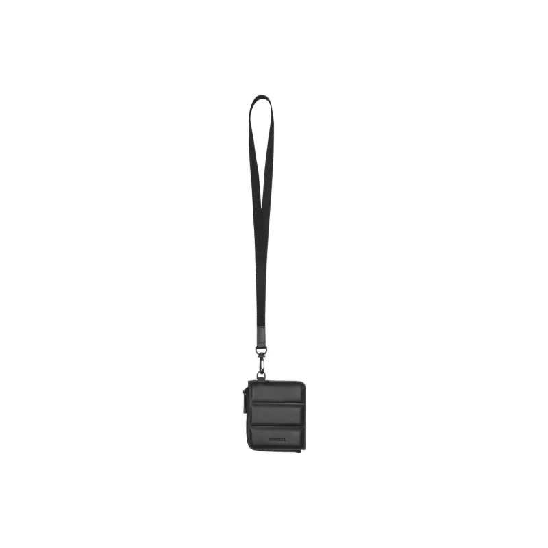 Moncler Leather Lanyard Wallet Trumpets Men's Black-2