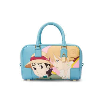 LOEWE Howl's Moving Castle Amazona Cow Leather Shoulder Bag Crossbody Bag Handbag Women's Blue