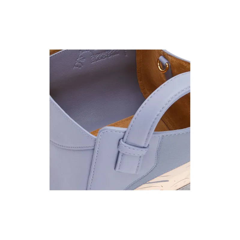 LOEWE Howl's Moving Castle Hammock Nugget Satin Cow Leather Shoulder Bag Crossbody Bag Handbag Women's Purple-4