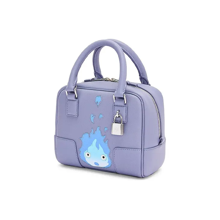 LOEWE Howl's Moving Castle Amazona Nappa Cow Leather Handbag Shoulder Bag Crossbody Bag Women's Purple-1