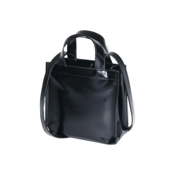 Acne Studios Polyurethane Tote Bag Shopping Bag Crossbody Handbag Mini Women's Black-3
