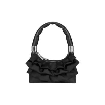 BABAMA Microfiber Synthetic Leather Shoulder Bag, Handbag, Shoulder Bag Regular Women's Black