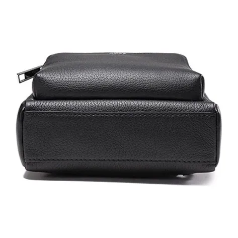 HUGO BOSS Cow Leather Crossbody Bag Shoulder Bag Sling Bag Men's Black-4