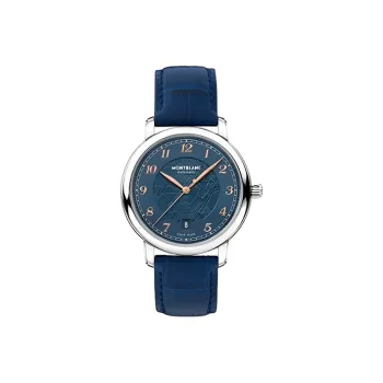 MONTBLANC Automatic Mechanical Movement Men's Watches Watch 39mm Blue Dial Stainless Steel Watch Case