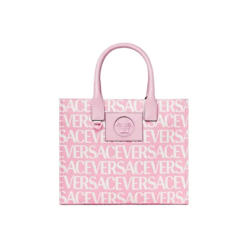 VERSACE Cotton Patchwork With Cow Leather tote Dusy Bag Shopping Bag Shoulder Bag Crossbody Bag Handbag Women's Pink