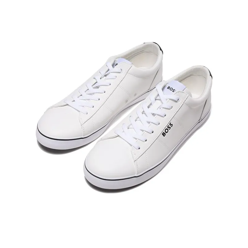 HUGO BOSS Low Top Stylish Skateboarding Shoes Men's White-2