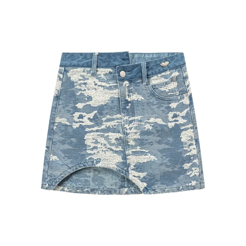 CHUU Denim Short Skirts Women's Light Denim Blue-2