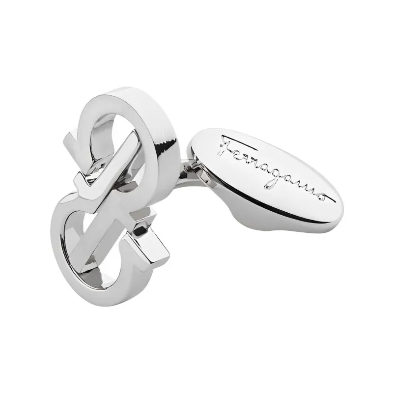 Ferragamo Cufflinks Men Silver-0