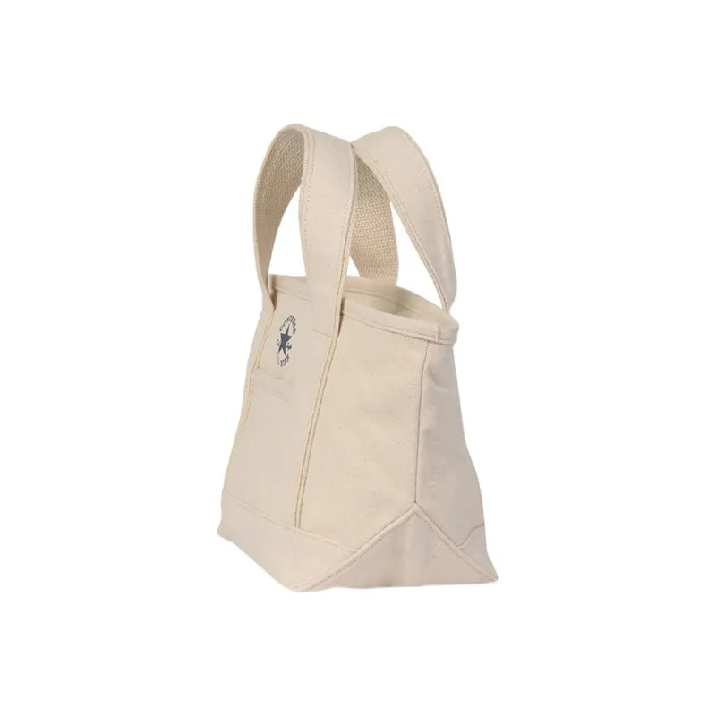 Converse Cotton Canvas Tote Bag Shopping Bag Canvas Bag Handbags Mini Unisex Gray White-1