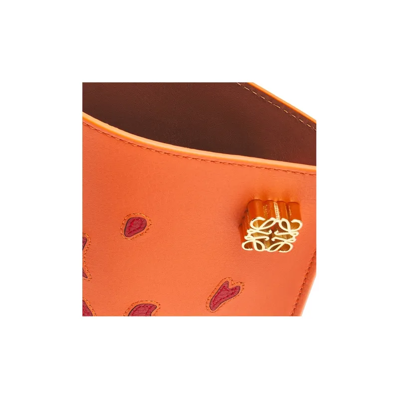 LOEWE Howl's Moving Castle Classic Cow Leather Shoulder Bag Crossbody Bag Women's Orange-6