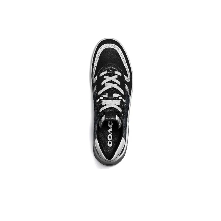 COACH CitySole Court Low-Top Stylish Skateboarding Shoes Men's Black-2