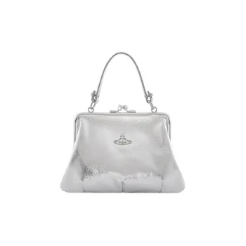 Vivienne Westwood PU Dumpling Bag, Handbag, Shoulder Bag, Crossbody Bag, Wallet Regular Women's Silver