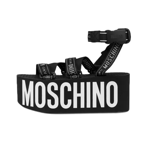 MOSCHINO Logo-print Platform Sandals