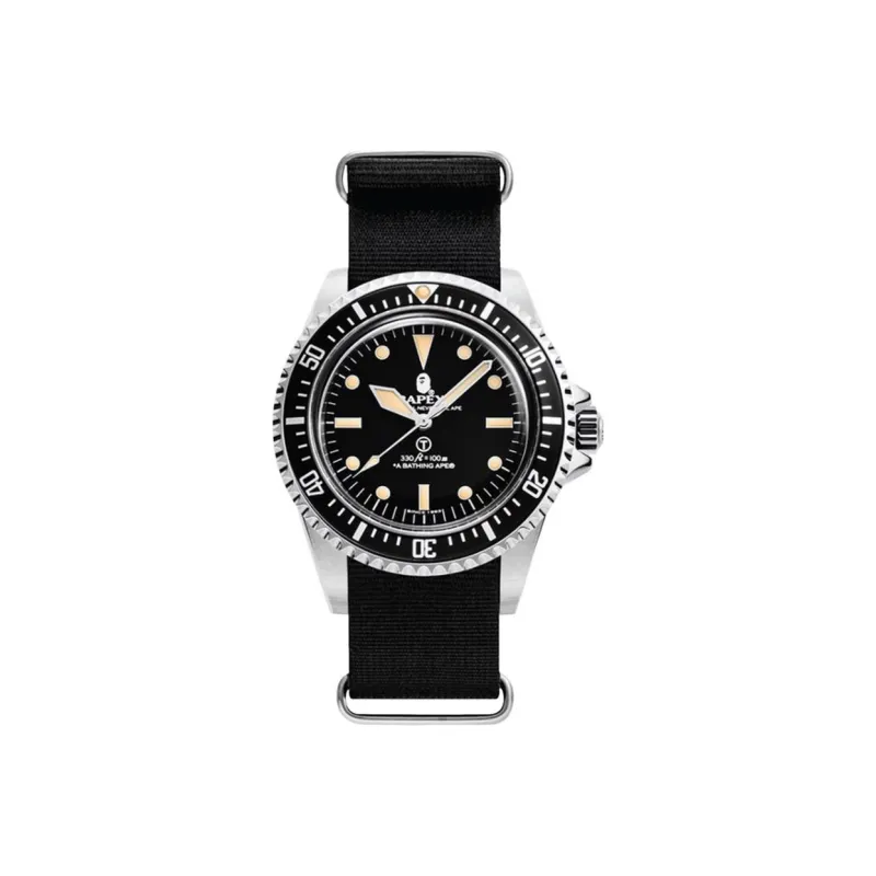 Bape Classic Type 1 Nato Bapex Watch SS21 Silver-0