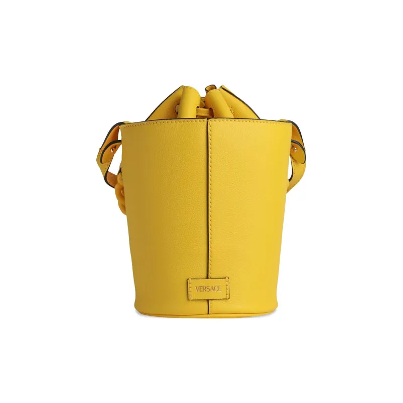VERSACE La Medusa Calfskin Bucket Bag Handbag Shoulder Bag Crossbody Bag Women's Yellow-1