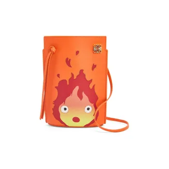 LOEWE Howl's Moving Castle Classic Cow Leather Shoulder Bag Crossbody Bag Women's Orange