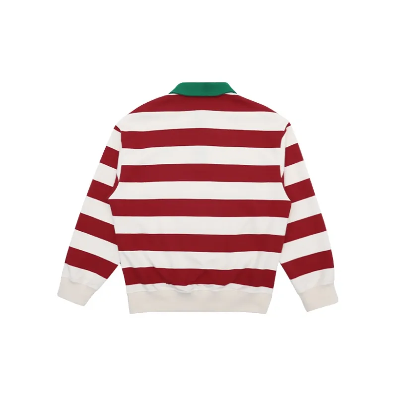 Nerdy Sweatshirts Unisex Red And White Stripes-1