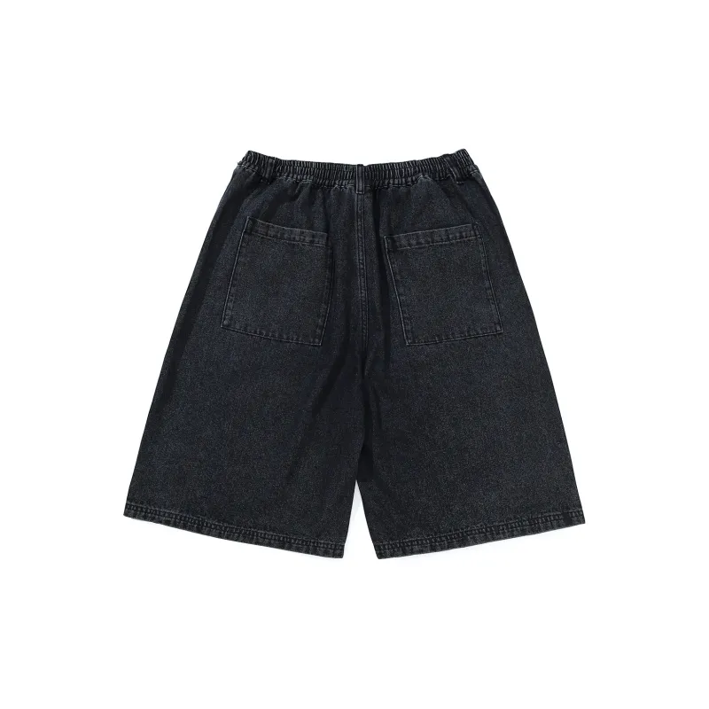 GENANX Casual Shorts Unisex Black Gray Color-1