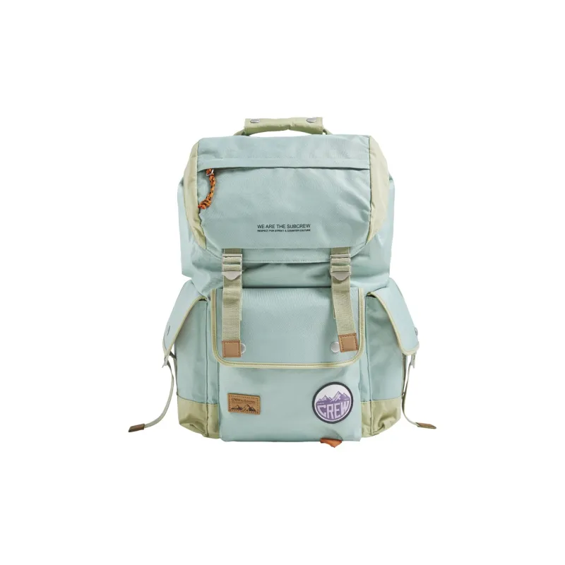 Subcrew Polyester Backpack Unisex Gray Pea Green-0