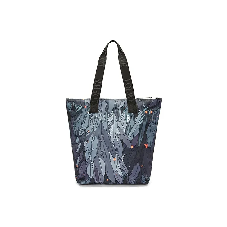 LOEWE Howl's Moving Castle Nylon Tote Bag Shopping Bag Shoulder Bag Handbag Men's Black-2