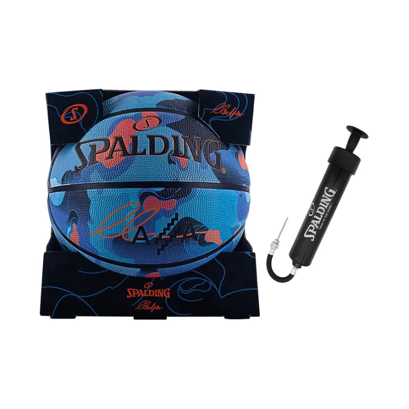 SPALDING x Andrew Archer Rubber Basketball Blue Size 7 Ball Training Unisex-3