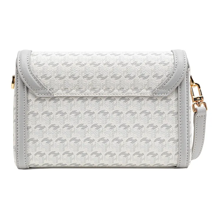 VANESSA HOGAN Pvc One Shoulder Small Square Bag, Crossbody Bag Small Size Women's Gray-7