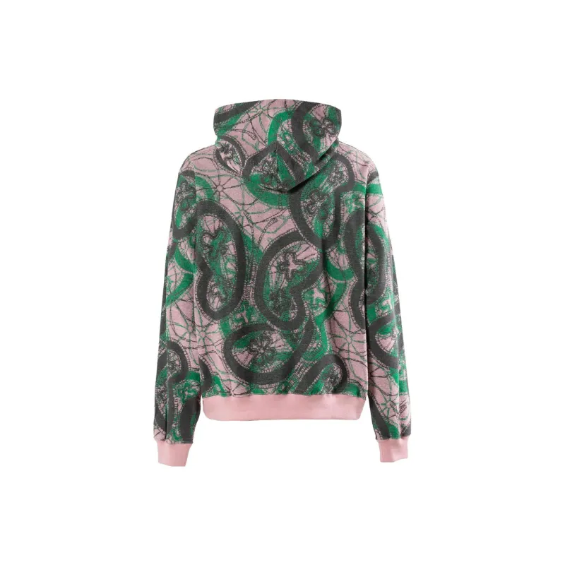Needles Papillon Pile Jq Classic Hoodie Pink Green-1