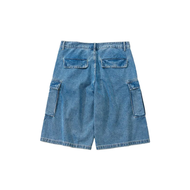 LIVINGTOWN Denim Shorts Unisex Blue-1
