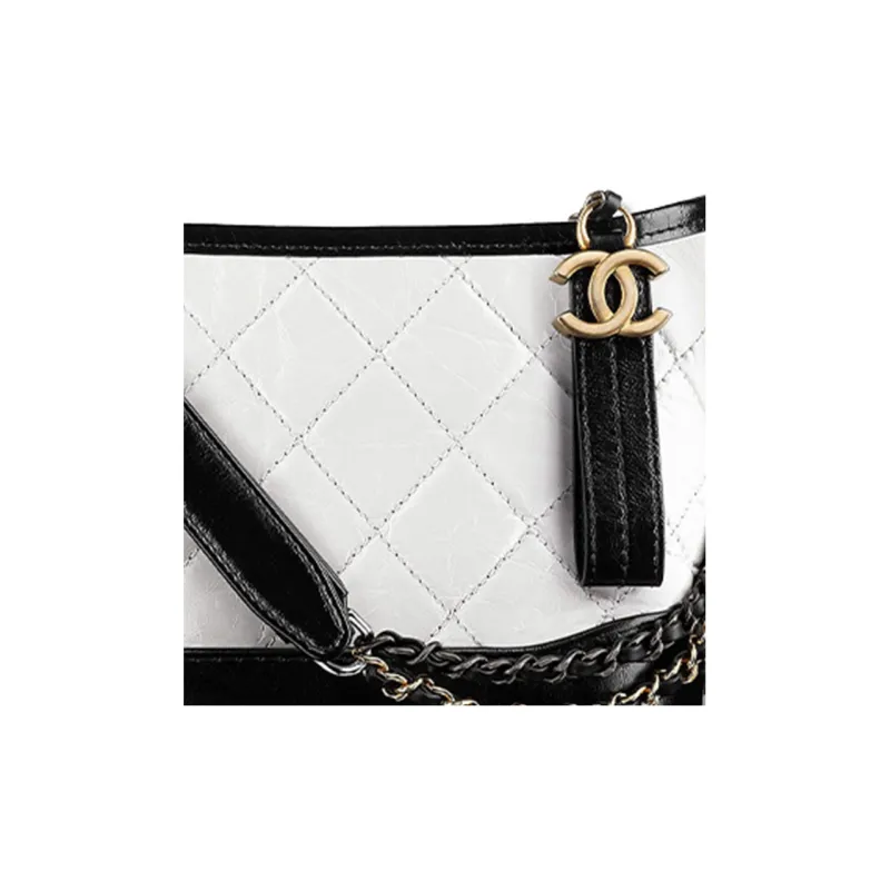 CHANEL Gabrielle Calfskin Hobo Bag, Handbag, Shoulder Bag, Crossbody Bag Medium Size Women's White-4
