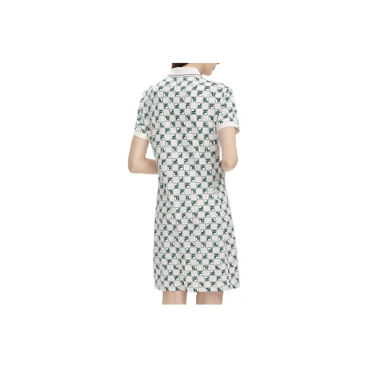 FILA Short Sleeved Dresses Women's All Over Print Four-1