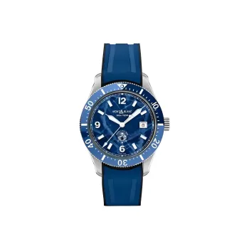MONTBLANC Automatic Mechanical Movement Men's Watches Watch 41mm Blue Dial Rubber Watch Case Stainless Steel Watchband
