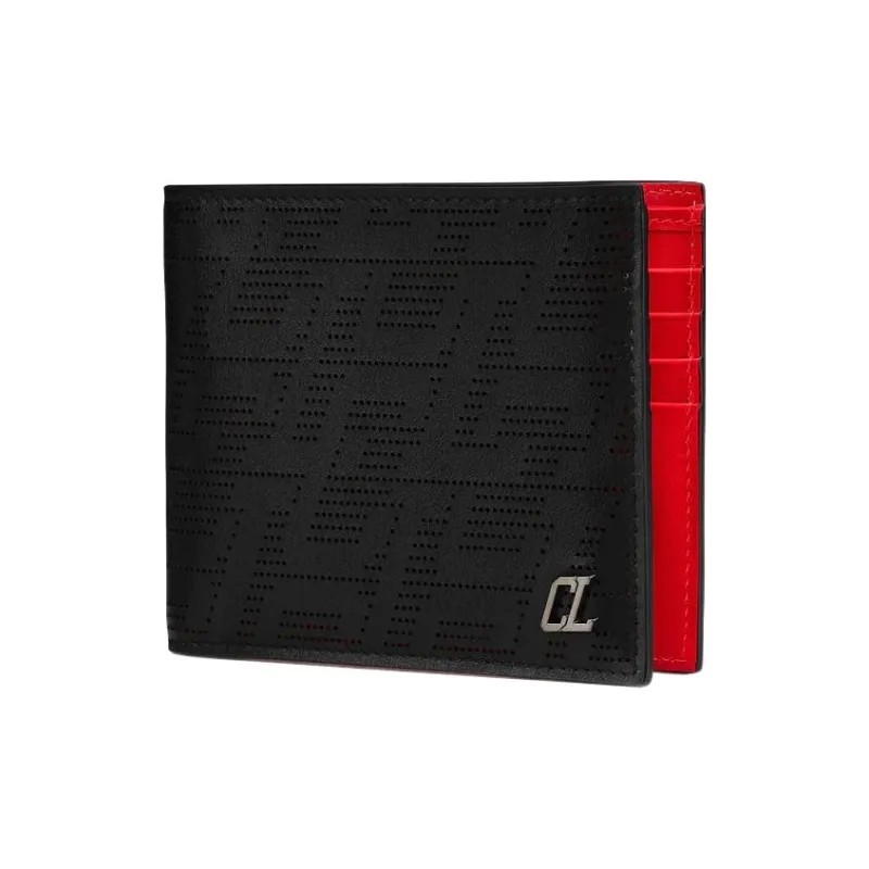 CL LUBOTING Calfskin Wallet Men's Black-1