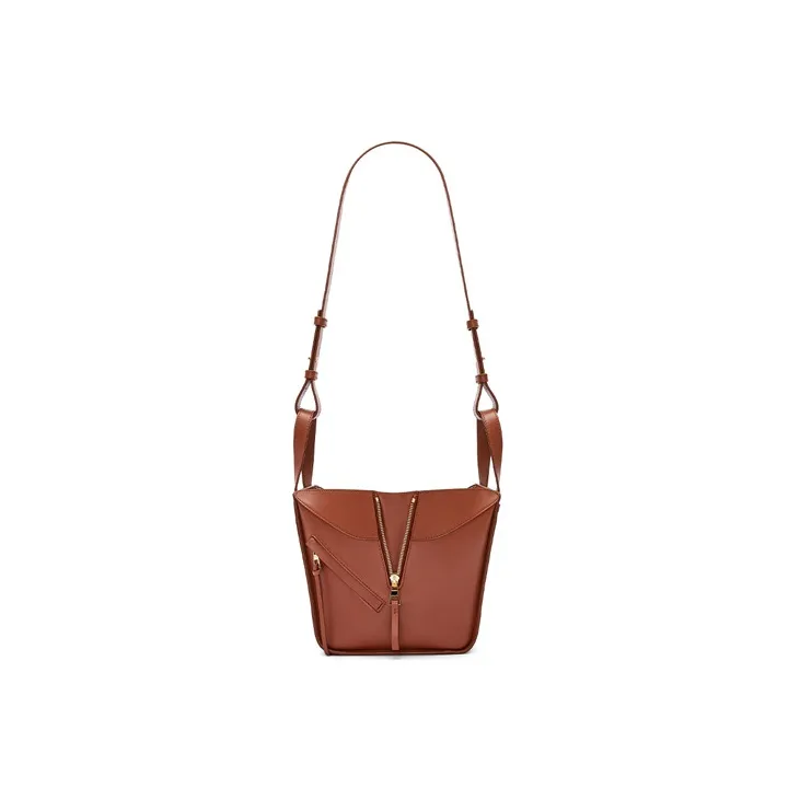 LOEWE Hallow's Mobile Castle Hammock Satin Cow Leather Shoulder Bag, Crossbody Bag, Handbag Women's Rusty Red-4