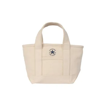 Converse Cotton Canvas Tote Bag Shopping Bag Canvas Bag Handbags Mini Unisex Gray White