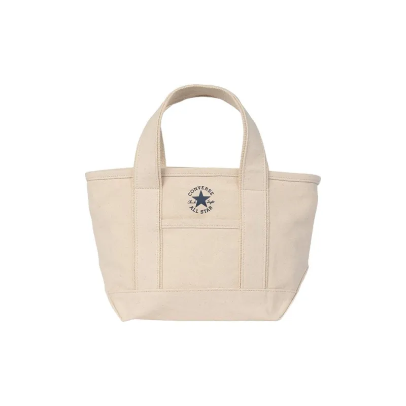 Converse Cotton Canvas Tote Bag Shopping Bag Canvas Bag Handbags Mini Unisex Gray White-0