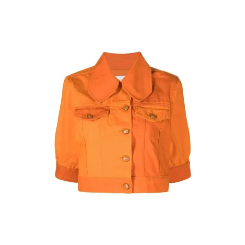 GANNI Cropped Coats Women's Orange