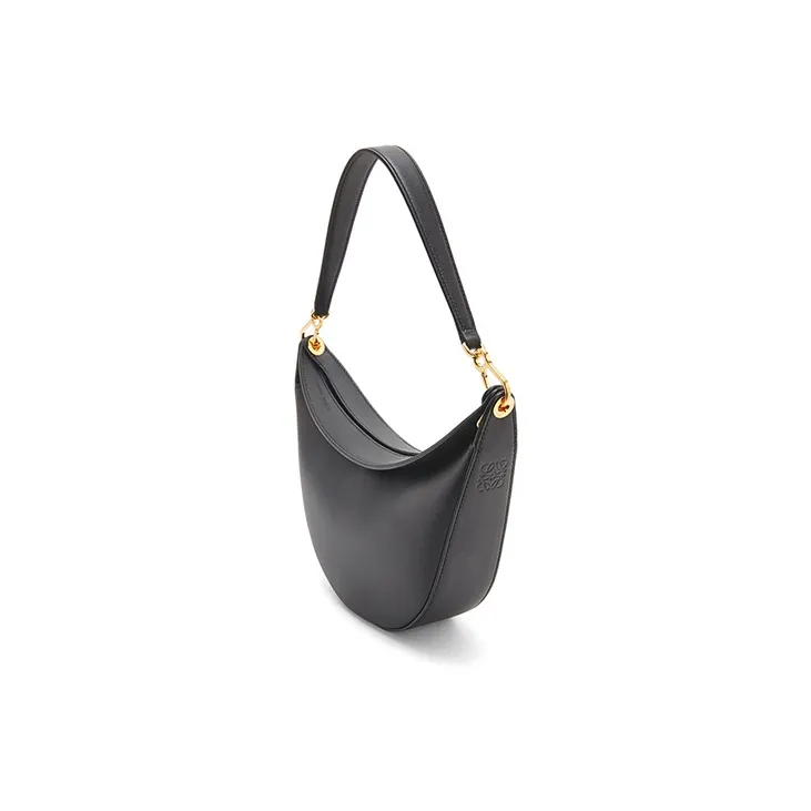 LOEWE Howl's Moving Castle Luna Satin Cow Leather Handbag Shoulder Bag Women's Black-2