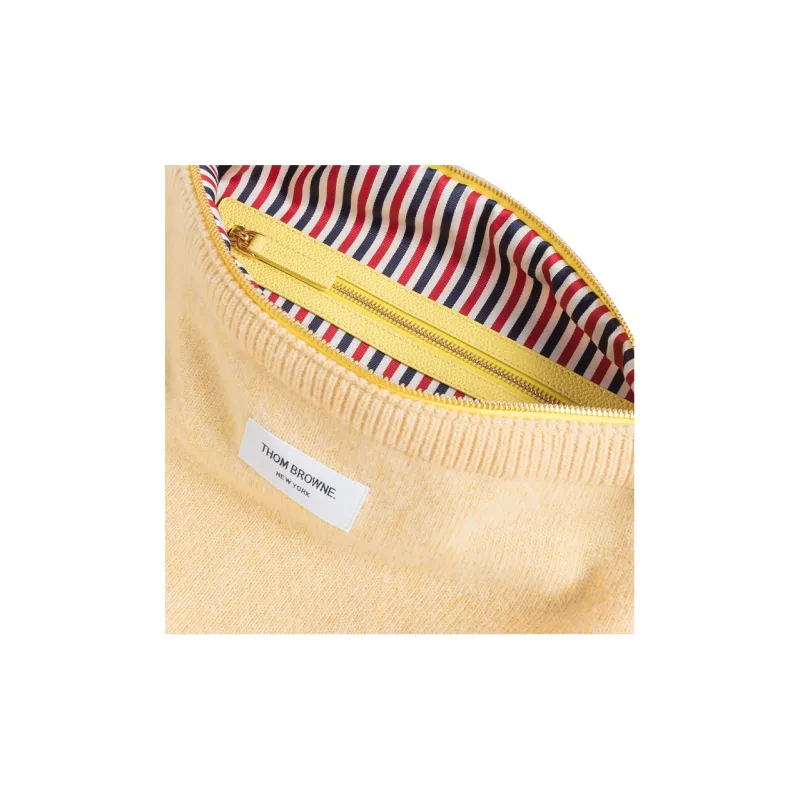 THOM BROWNE· Wool Clutch, Shoulder Bag, Crossbody Bag, Handbag Men's Yellow-3