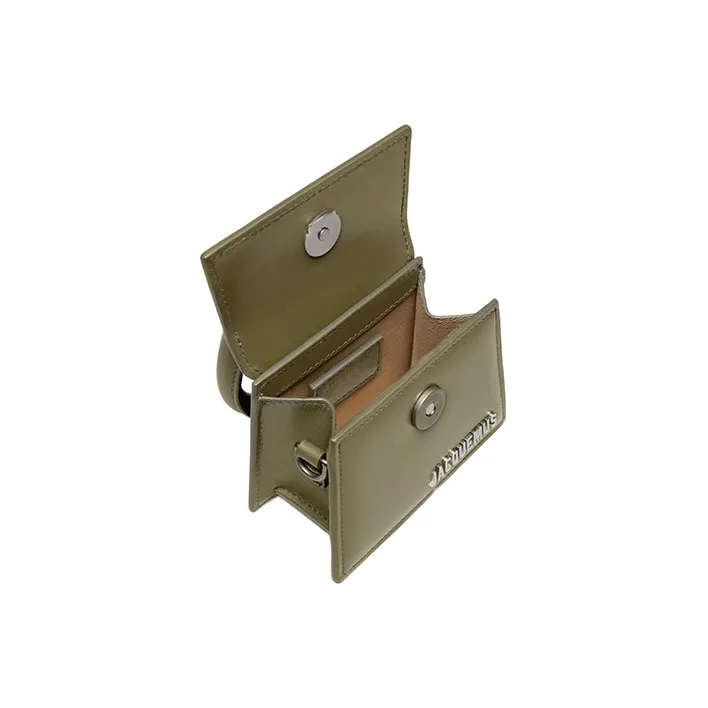 Jacquemus Cow Leather Shoulder Bag Crossbody Bag Handbag Mini Women's Khaki-4