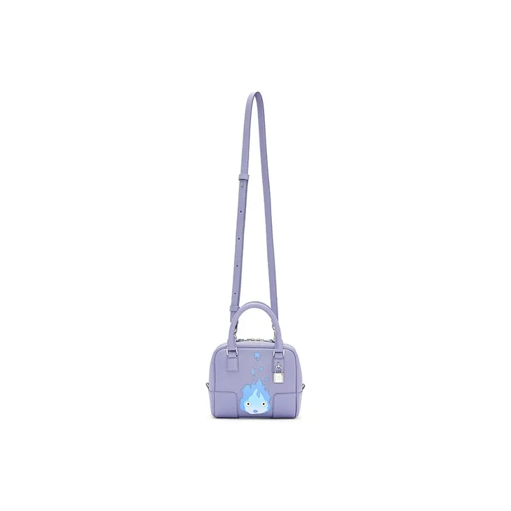 LOEWE Howl's Moving Castle Amazona Nappa Cow Leather Handbag Shoulder Bag Crossbody Bag Women's Purple-5