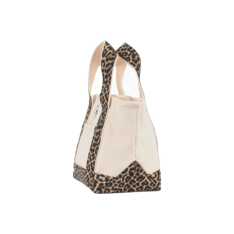 Converse Cotton Canvas Tote Bag Shopping Bag Canvas Bag Handbags Mini Unisex Leopard/White-1