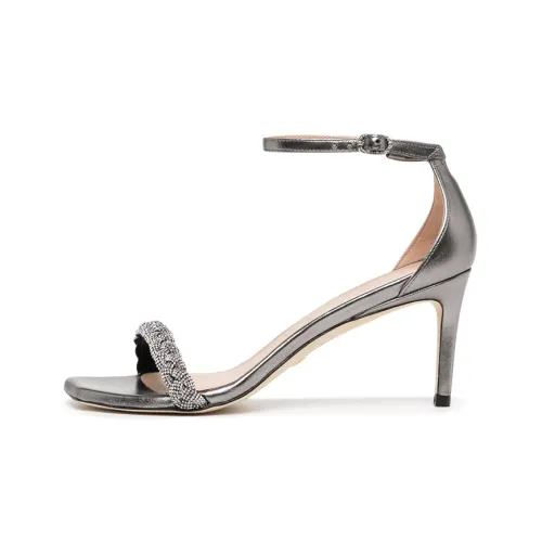 Stuart Weitzman/SW Nudist Curve Stylish Sandals Women's Silver