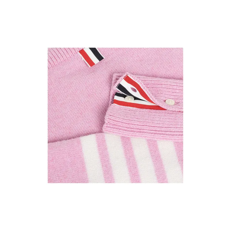 THOM BROWNE 4 Bar Striped Zipped Crossbody Bag-3
