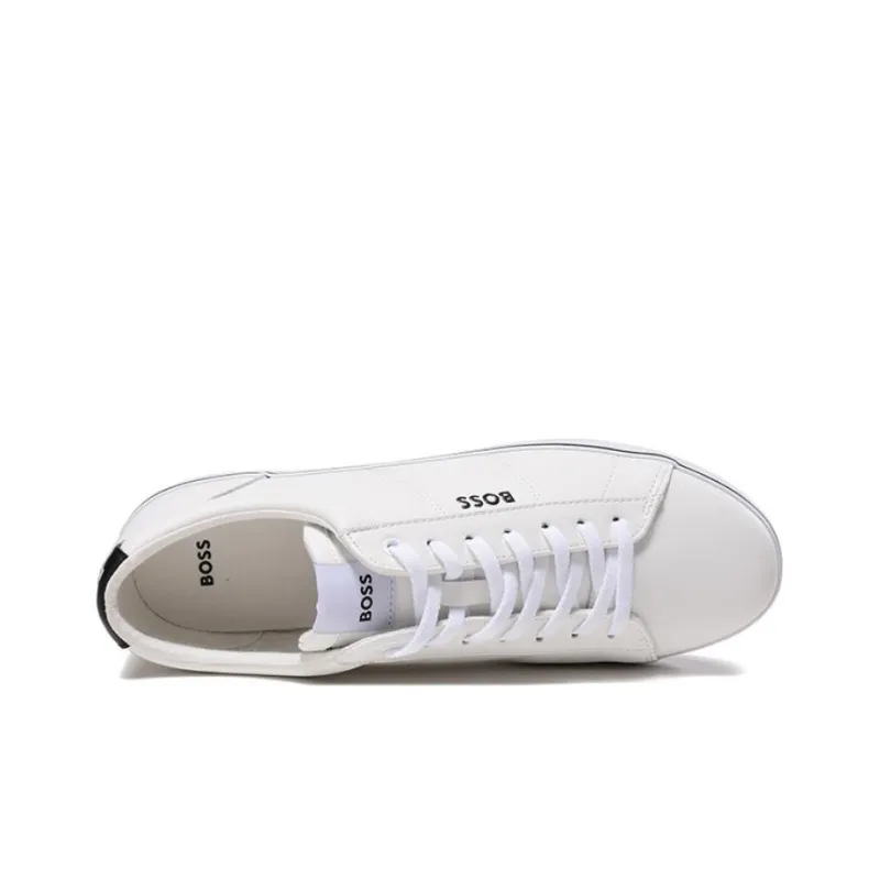 HUGO BOSS Low Top Stylish Skateboarding Shoes Men's White-4
