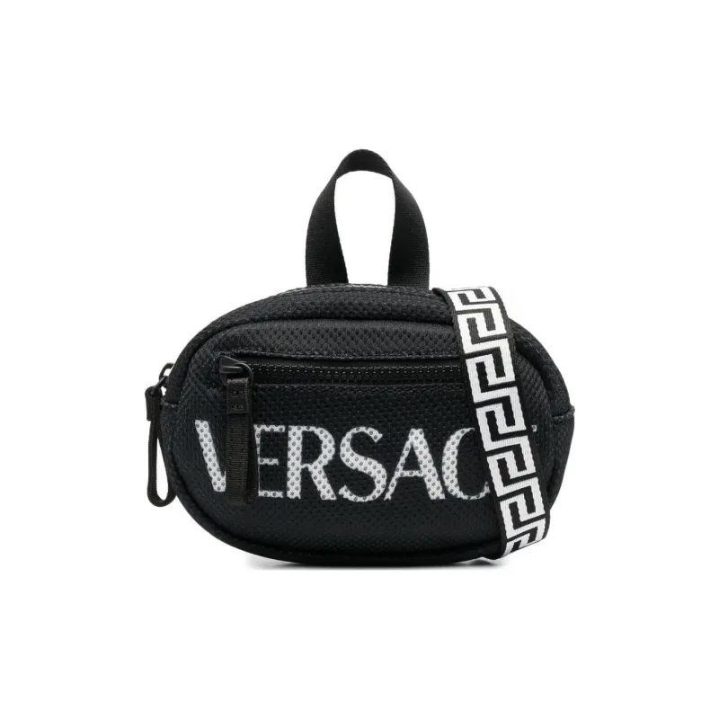 VERSACE Viscose Shoulder Bag, Crossbody Bag, Sling Bag, Fanny Pack Kids' Black-0