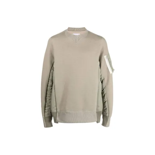 Sacai Sweatshirts Men Sage Green