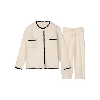 MEITENG Pajama Set Autumn And Winter Season Women's White