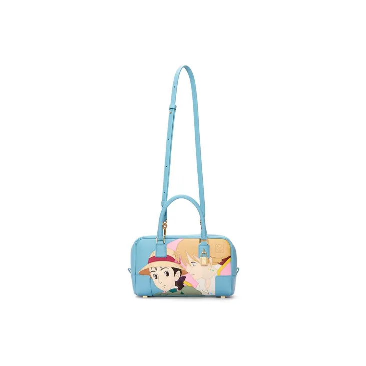 LOEWE Howl's Moving Castle Amazona Cow Leather Shoulder Bag Crossbody Bag Handbag Women's Blue-5